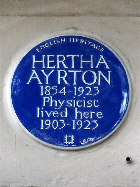 hertha ayrton blue plaque